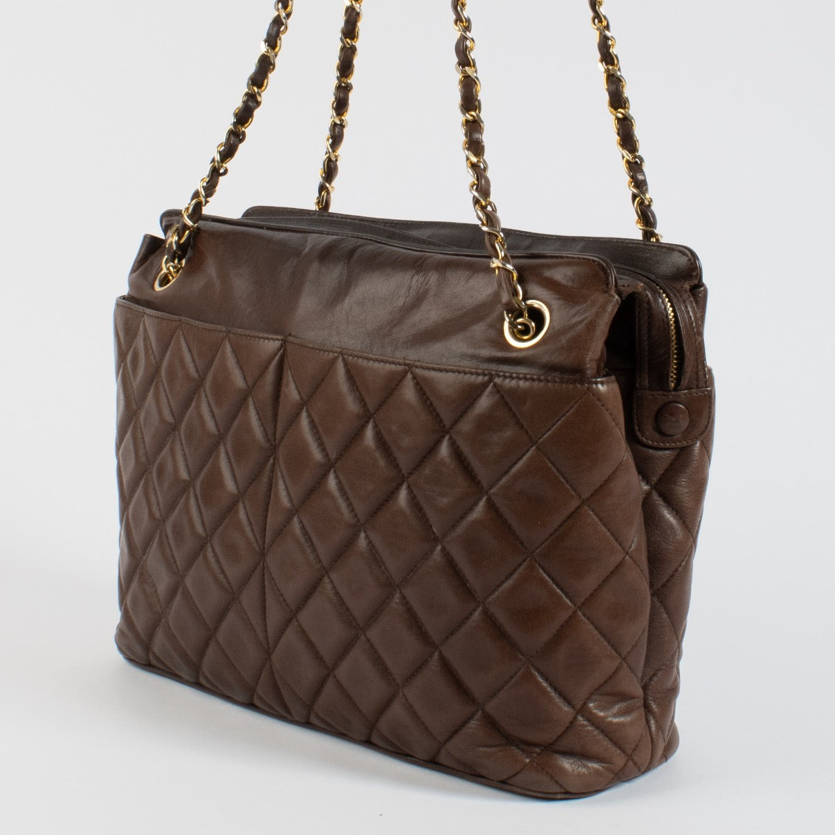 Shop 100% authentic second hand Chanel Brown Vintage Tote Bag on Labellov.com