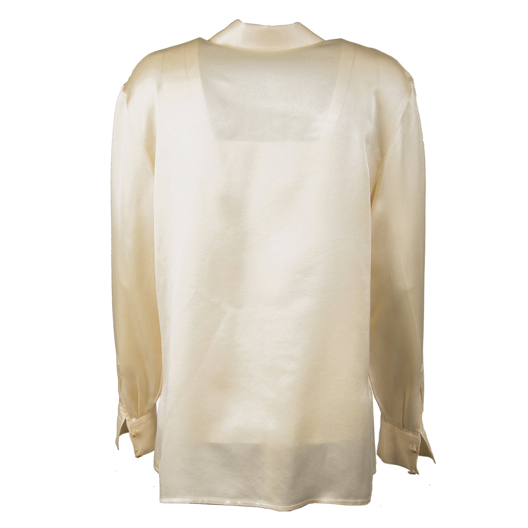 Chanel Cream Silk Blouse