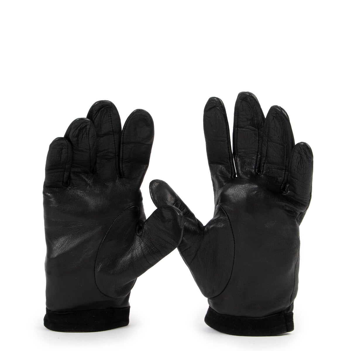 Delvaux Black Leather Gloves