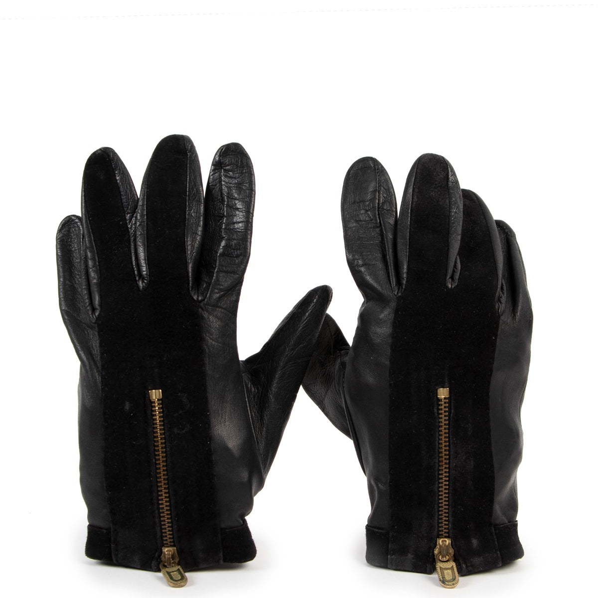 Delvaux Black Leather Gloves