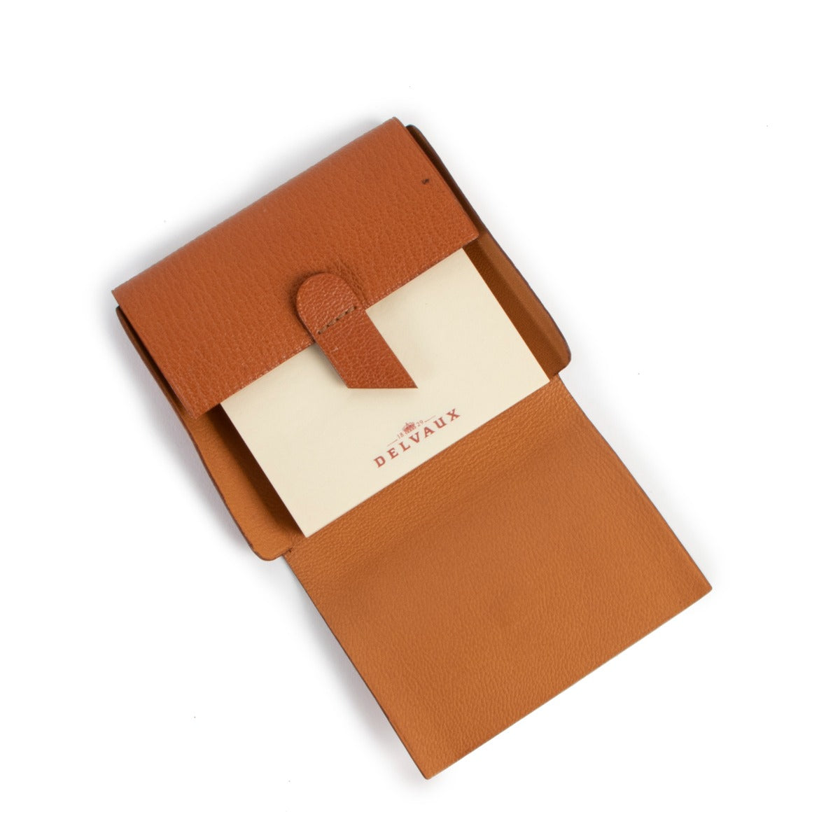 Delvaux Cognac Note Pad Holder