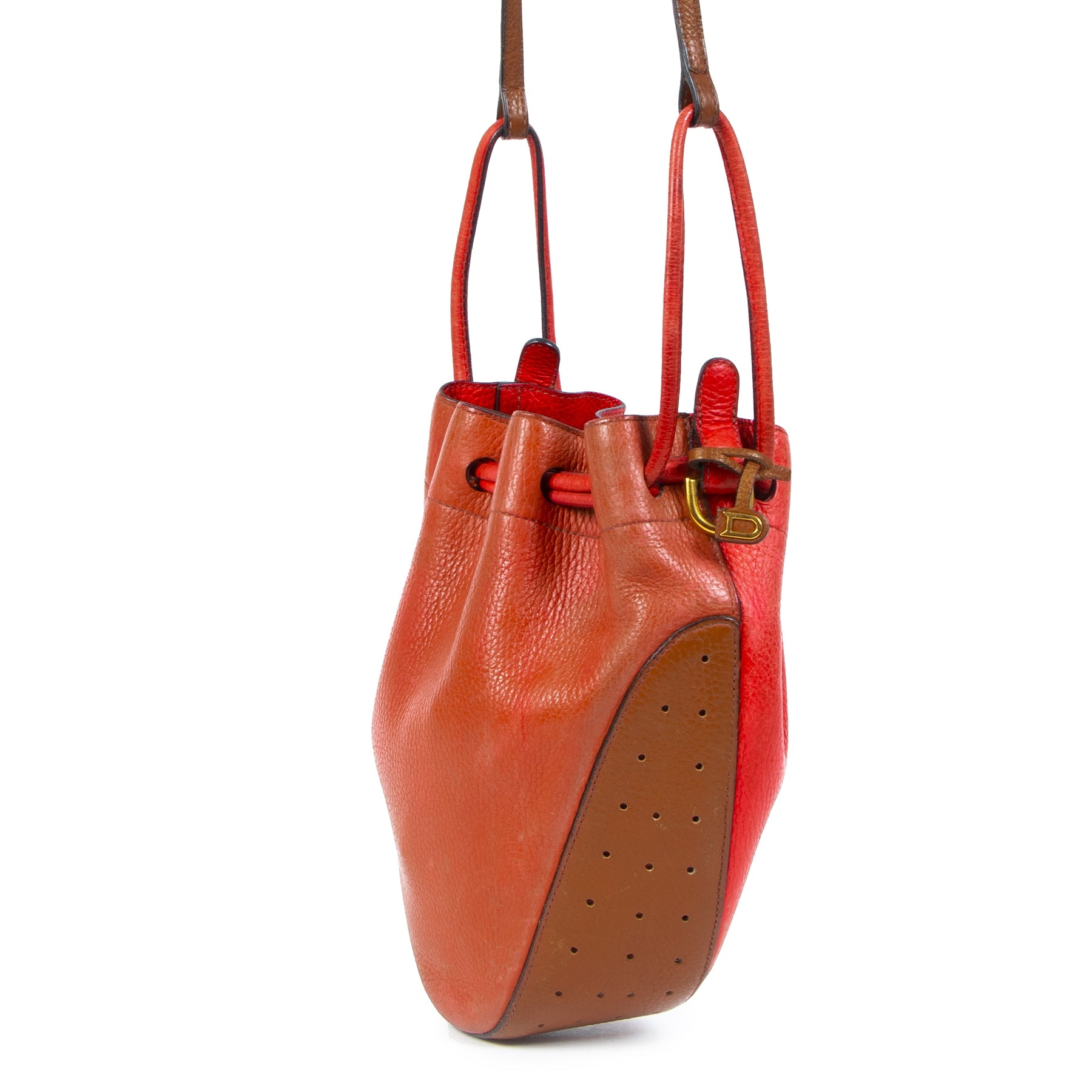 Koop Tweedehands Delvaux Multicolor Bucket Bag aan de juiste prijs in alle veiligheid LabelLOV luxe merken webshop Antwerpen België
