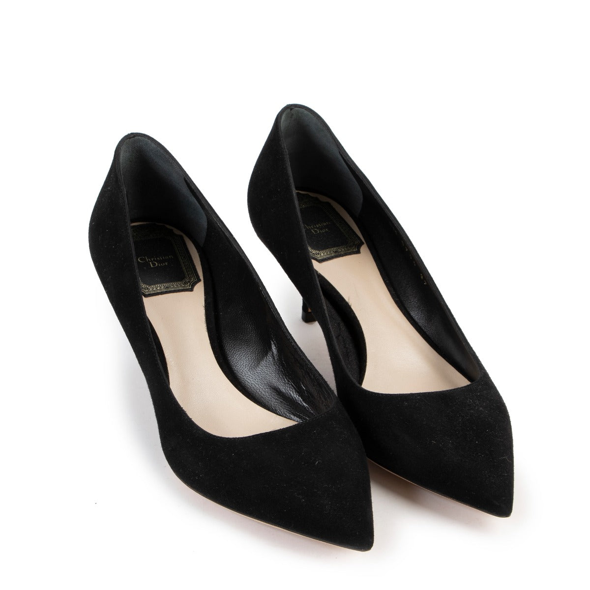 Christian Dior kitten heels black
