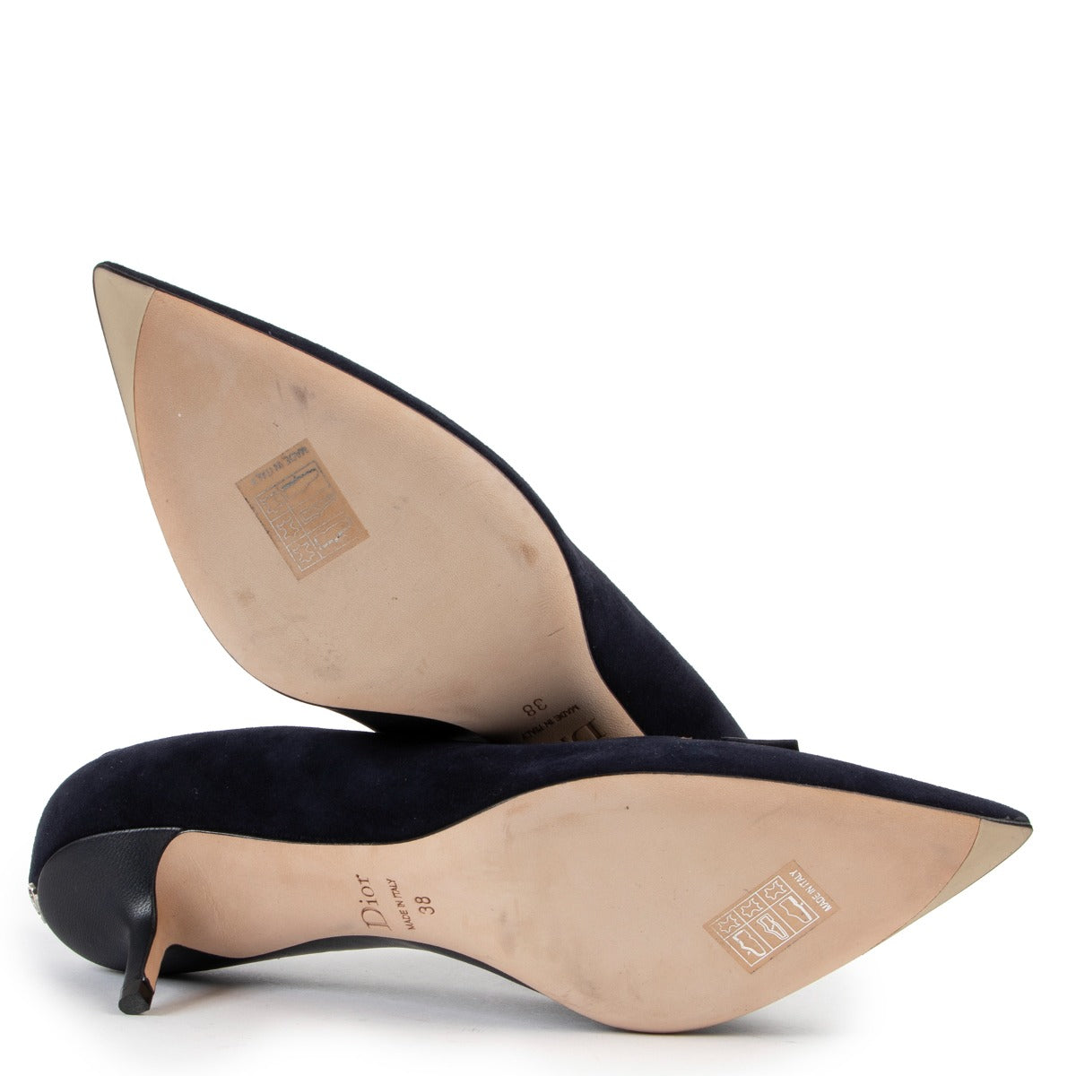 Christian Dior Black Pumps Kitten Heel - Size 38