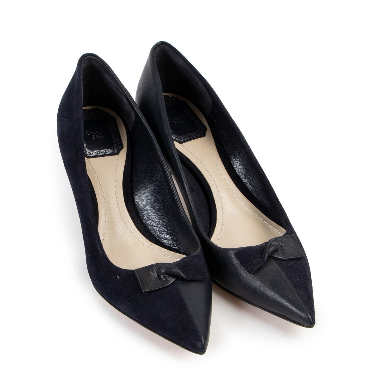 Christian Dior Black Pumps Kitten Heels - Size 38 Buy this gorgeous pair here safely!