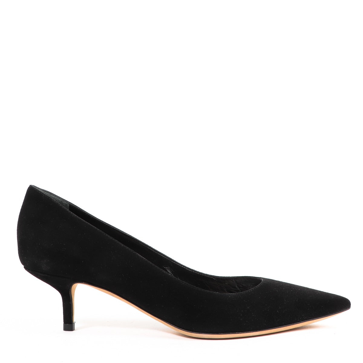 Christian Dior Black Suede Kitten Heels