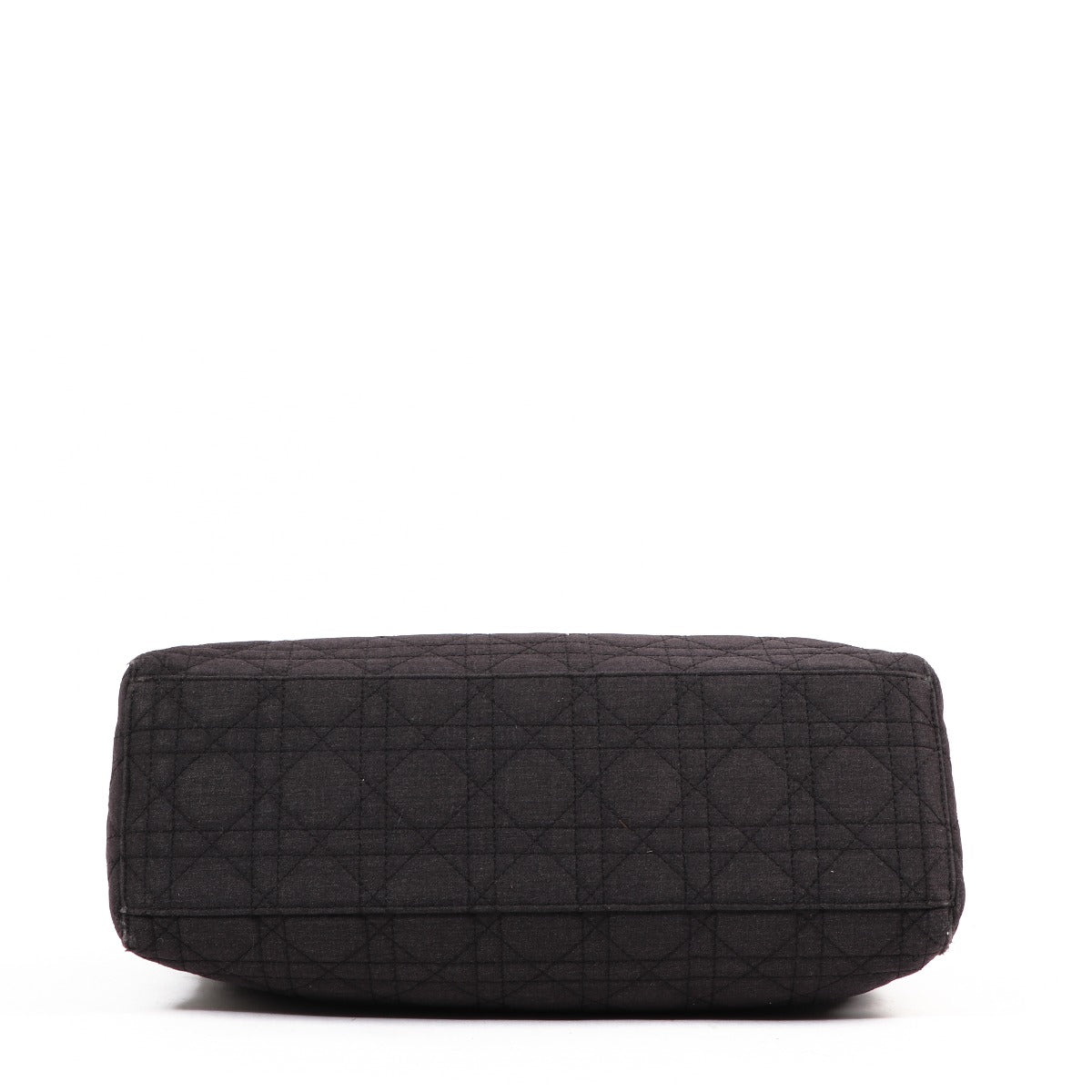Buy an authentic second-hand Christian Dior Grey Fabric Lady Dior Large Top handle Bag in good condition at Labellov in Antwerp.