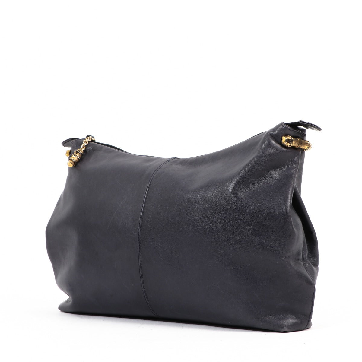 Buy an authentic second-hand Gucci Navy Blue Leather Clutch in good condition at Labellov in Antwerp.