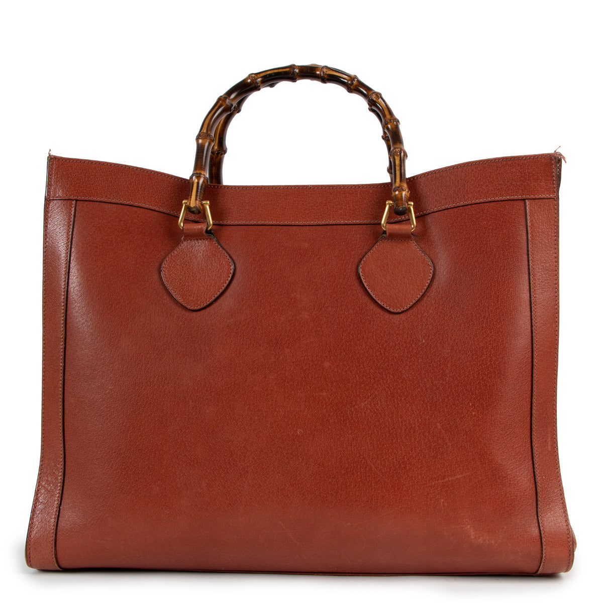 Gucci Vintage Rust Diana Leather Top Handle