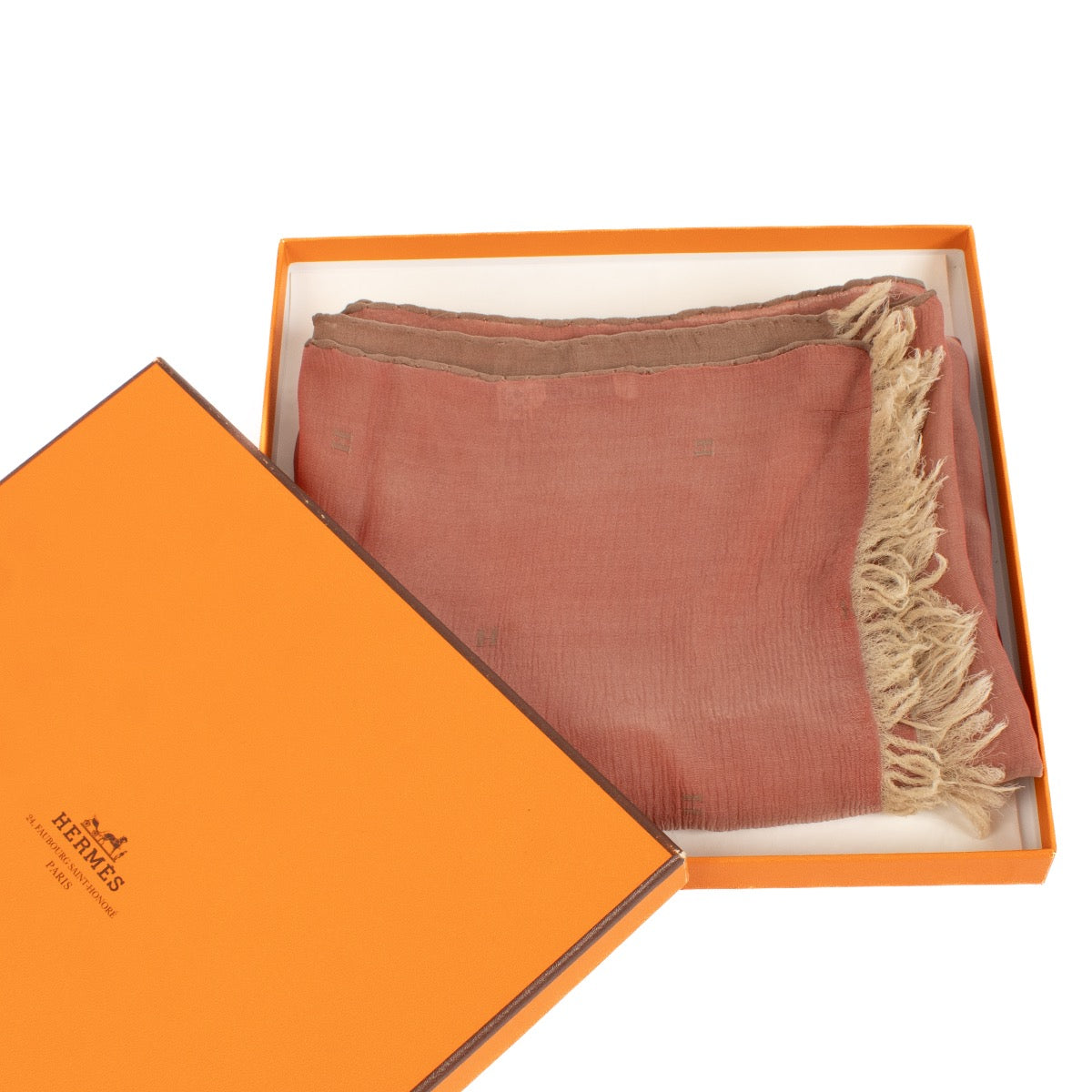 shop 100% authentic second hand Hermès Dusty Pink Silk Mousseline Scarf on Labellov.com