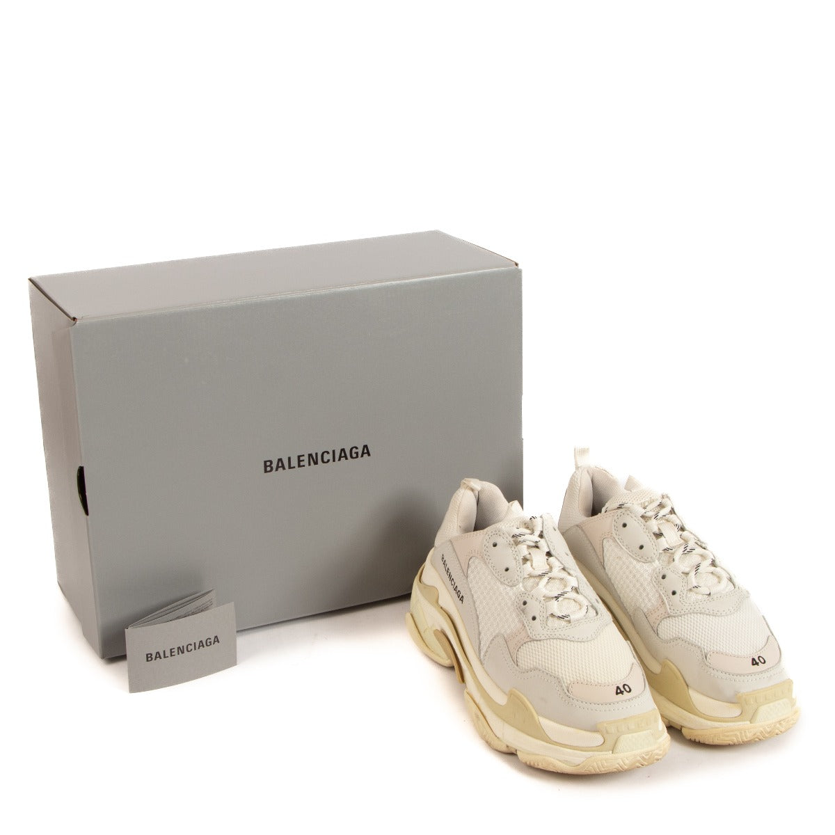 Balenciaga White Triple S Sneakers