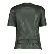 Pierre Balmain Green Leather Jacket
