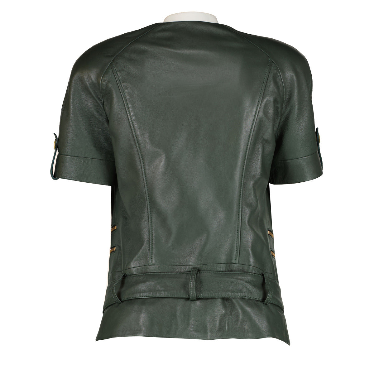 Pierre Balmain Green Leather Jacket
