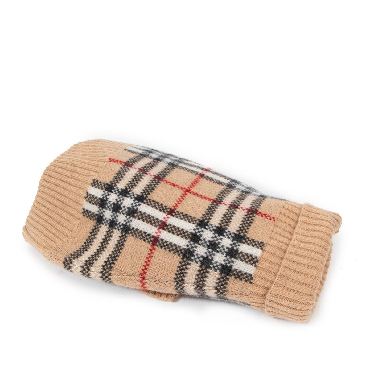Burberry Beige Check Dog Sweater