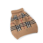 Burberry Beige Check Dog Sweater
