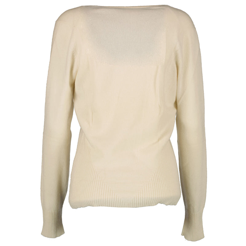 Chanel 05P Cream Cashmere Longsleeve Sweater - size 38