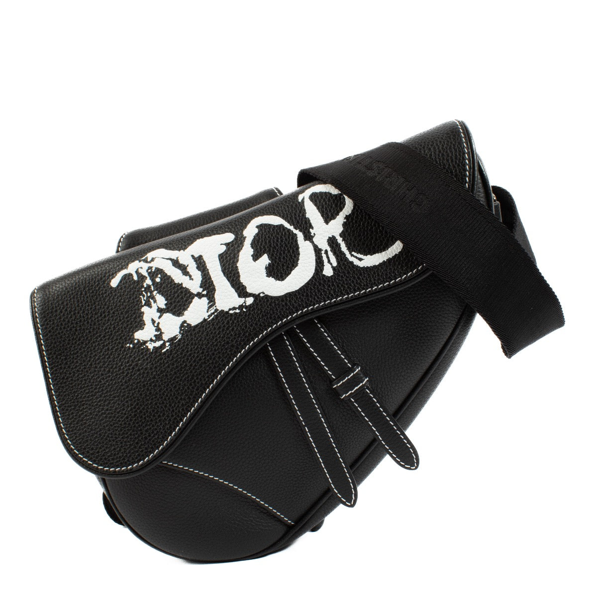 shop 100% authentic second hand Christian Dior x Peter Doig Black Grained Calfskin Saddle Bag on Labellov
