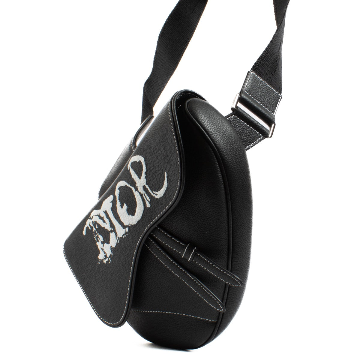 shop 100% authentic second hand Christian Dior x Peter Doig Black Grained Calfskin Saddle Bag on Labellov