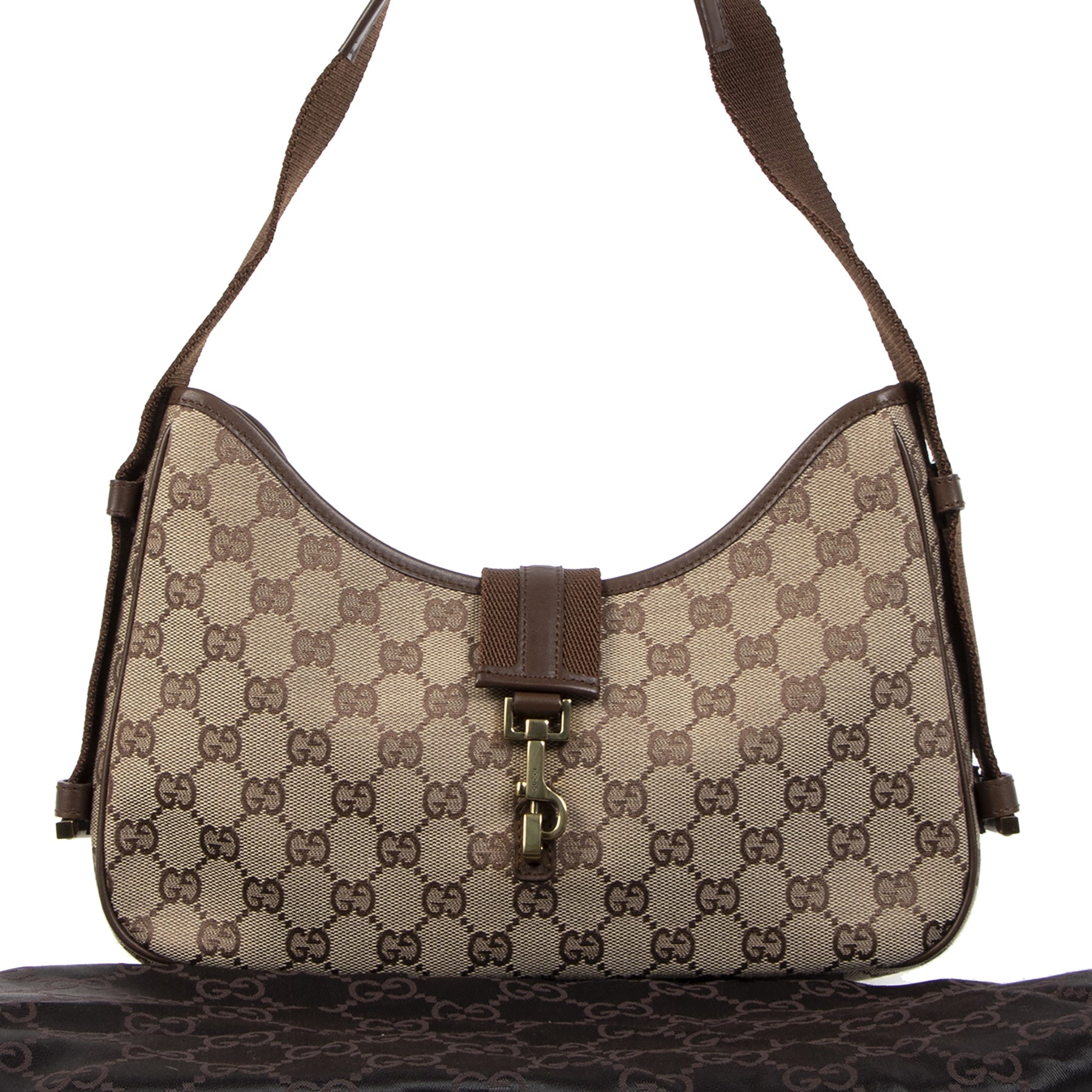 Gucci Monogram Canvas Shoulder bag aan de juiste prijs in alle veiligheid LabelLOV online webshop Antwerpen België
