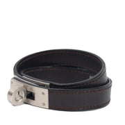 Hermès Brown Leather Kelly Double Tour Bracelet for the best price at Labellov secondhand luxury in Antwerp