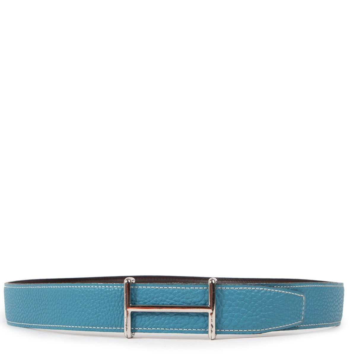 Hermès Idem Reversible Bleu Jean Clemence/Black Chamonix Belt