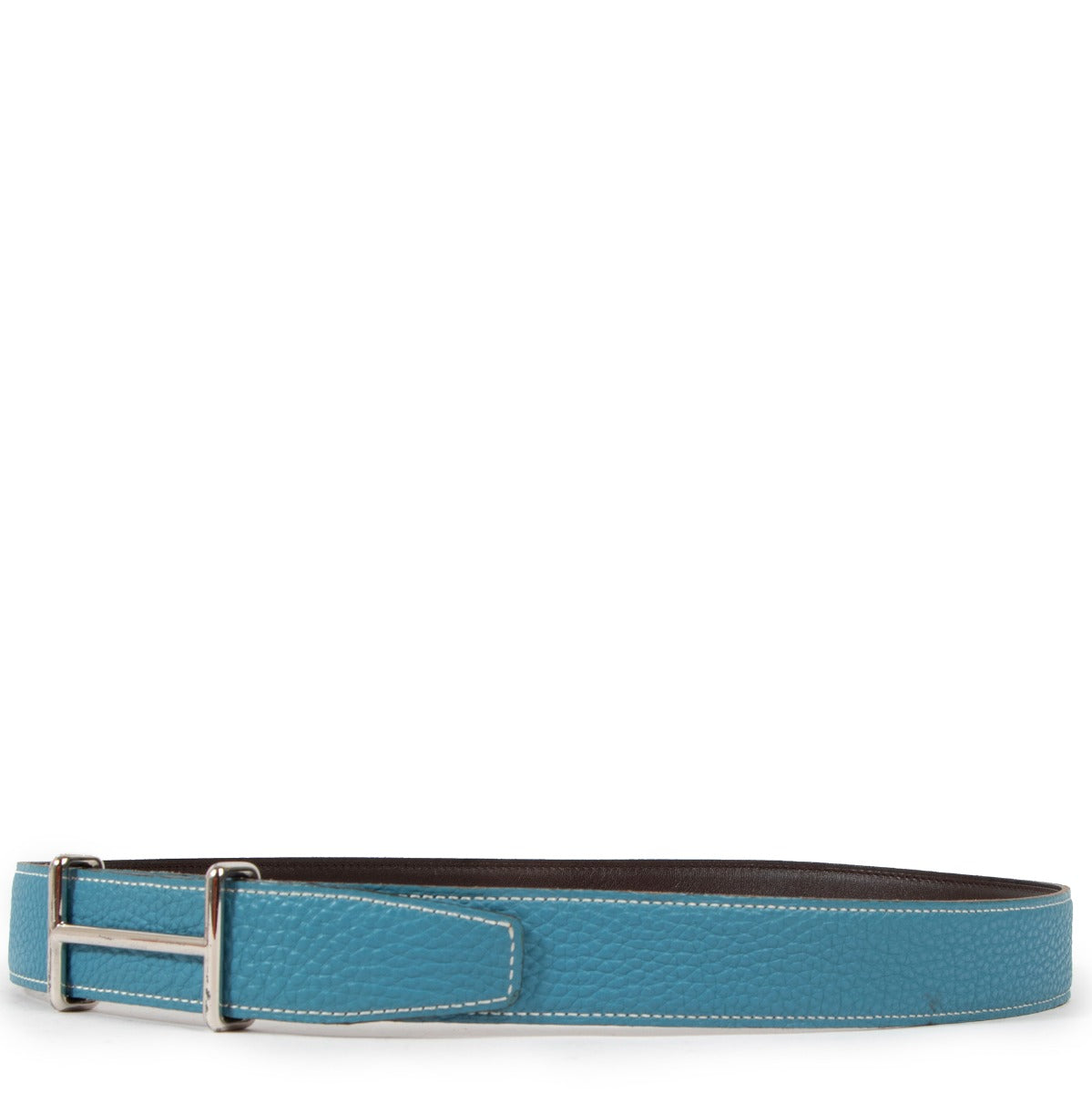 Hermès Idem Reversible Bleu Jean Clemence/Black Chamonix Belt
