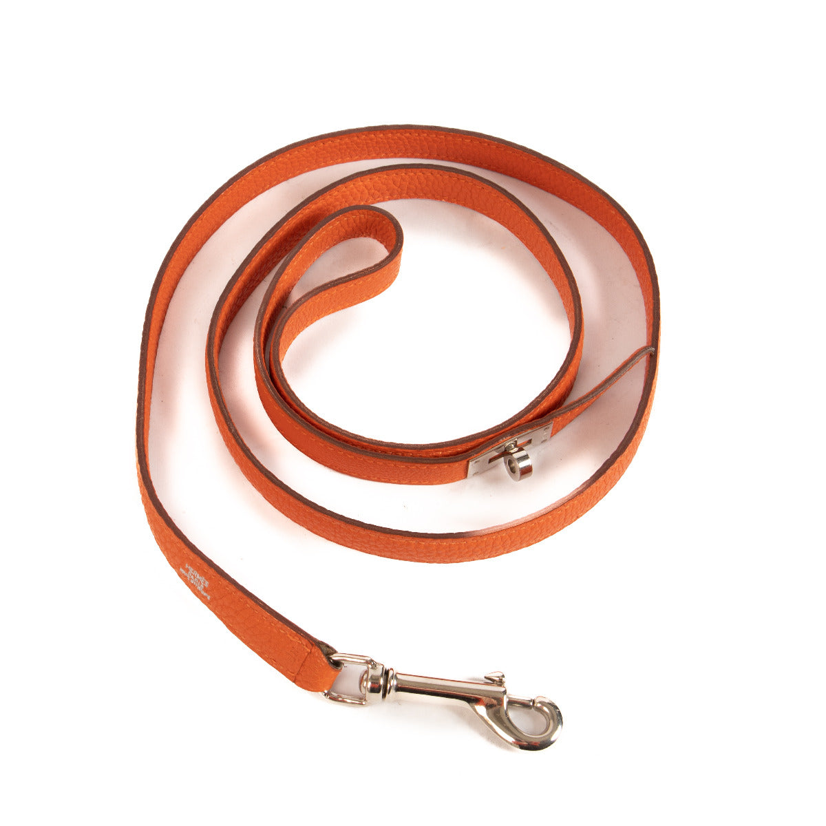 Hermès Oranje Leren Hondenriem