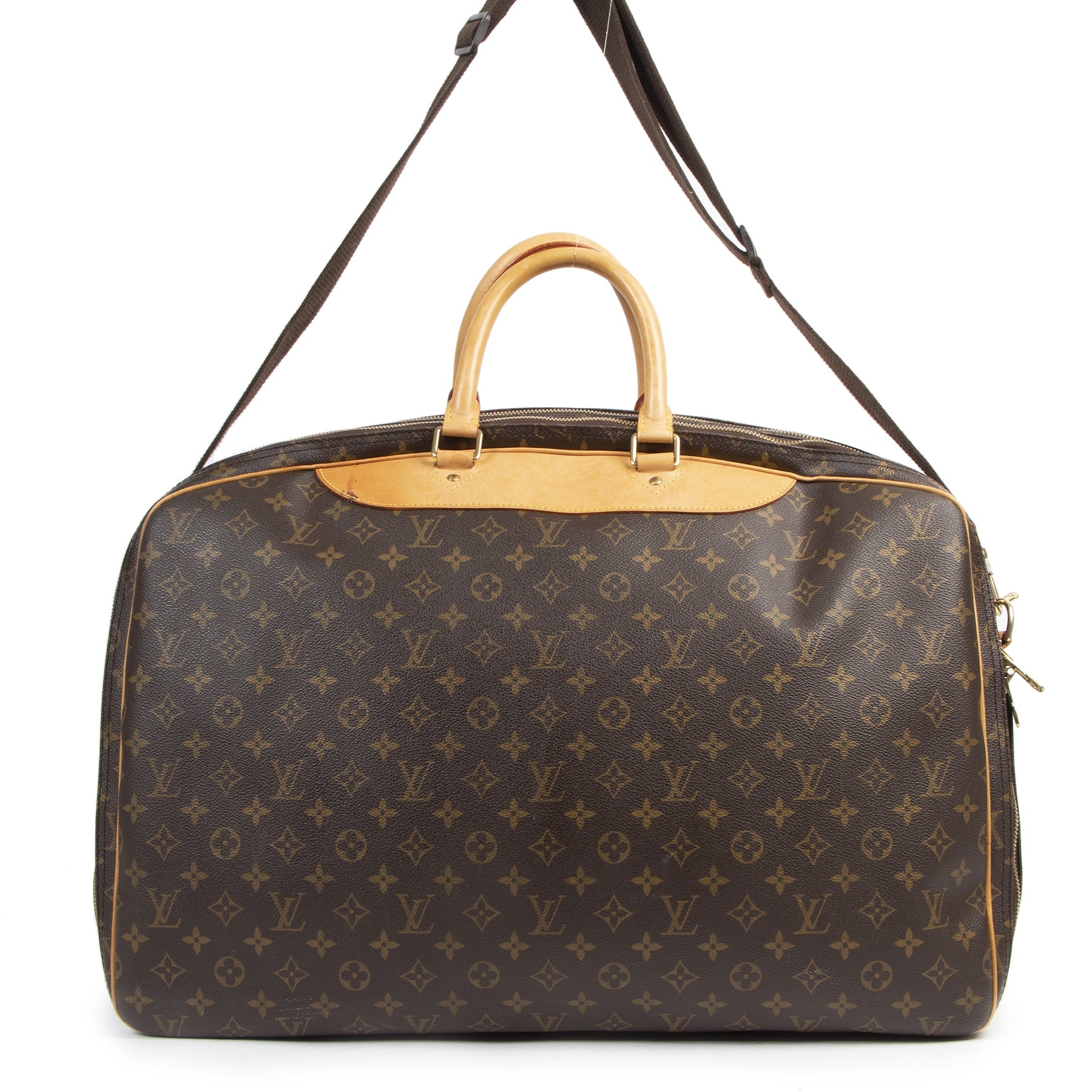 Authentic secondhand Louis Vuitton Monogram Alize 2 Compartment Luggage Travel Bag designer bags fashion luxury vintage webshop safe secure online shopping