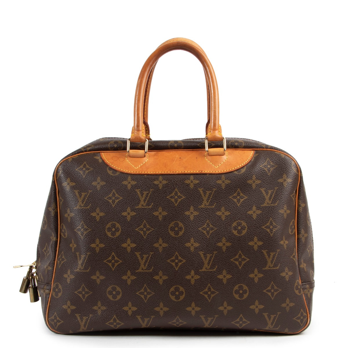 Shop safe online second hand Louis Vuitton Deauville top handle bag.