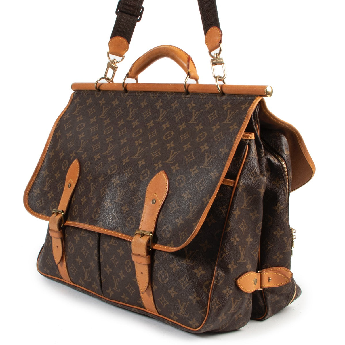 Veilig online een authentieke Sac Chasse Louis Vuitton reistas kopen op Labellov.com.