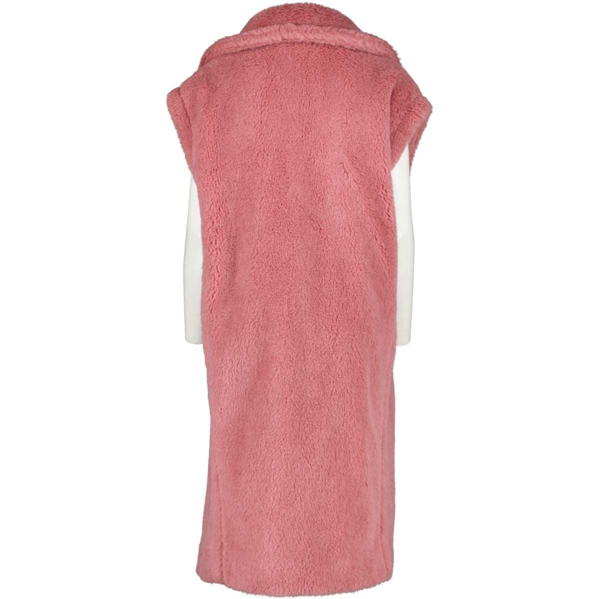 Max Mara Gettata Pink Long Alpaca Teddy Vest