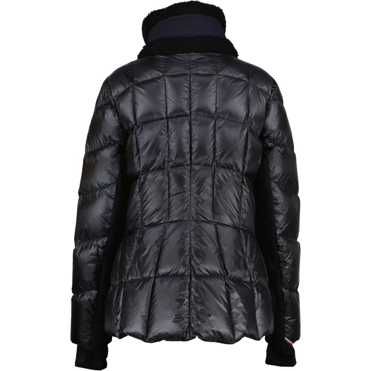 buy second hand authentic high end designer Moncler Grenoble Black Shearling-trimmed Quilted Down Ski Jacket at Labellov