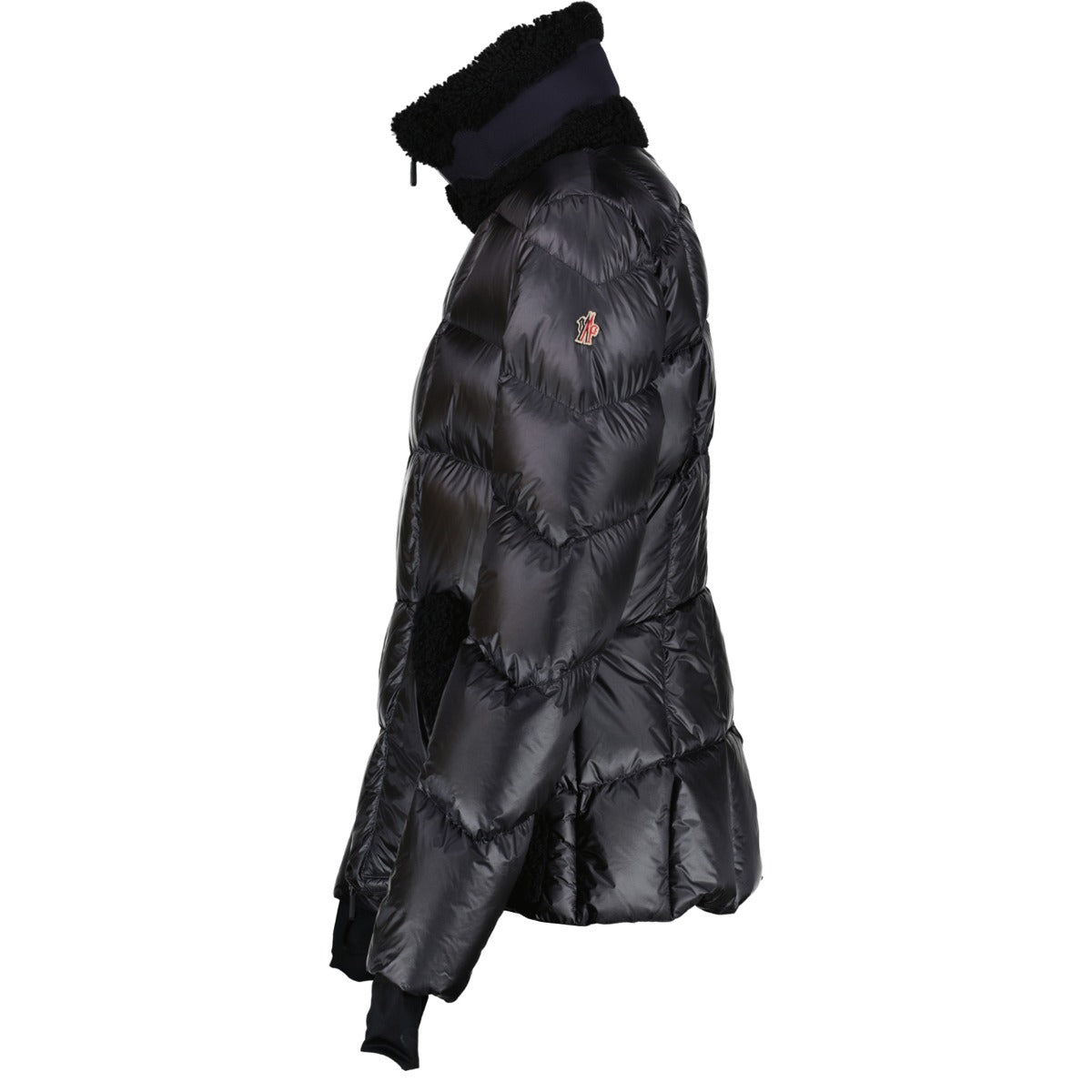 Moncler Grenoble Black Shearling-trimmed Quilted Down Ski Jacket - Size 4