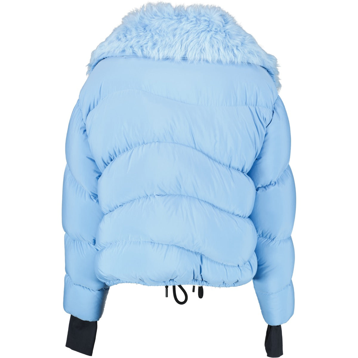 Moncler Grenoble Blue Plaret Fur-trimmed Down Bomber Jacket