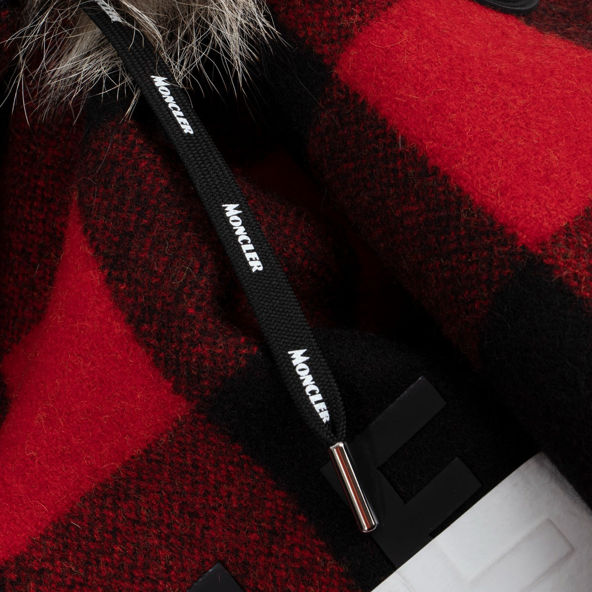 Doudoune Moncler Stecknadelhorn Écossais Rouge - Taille 3