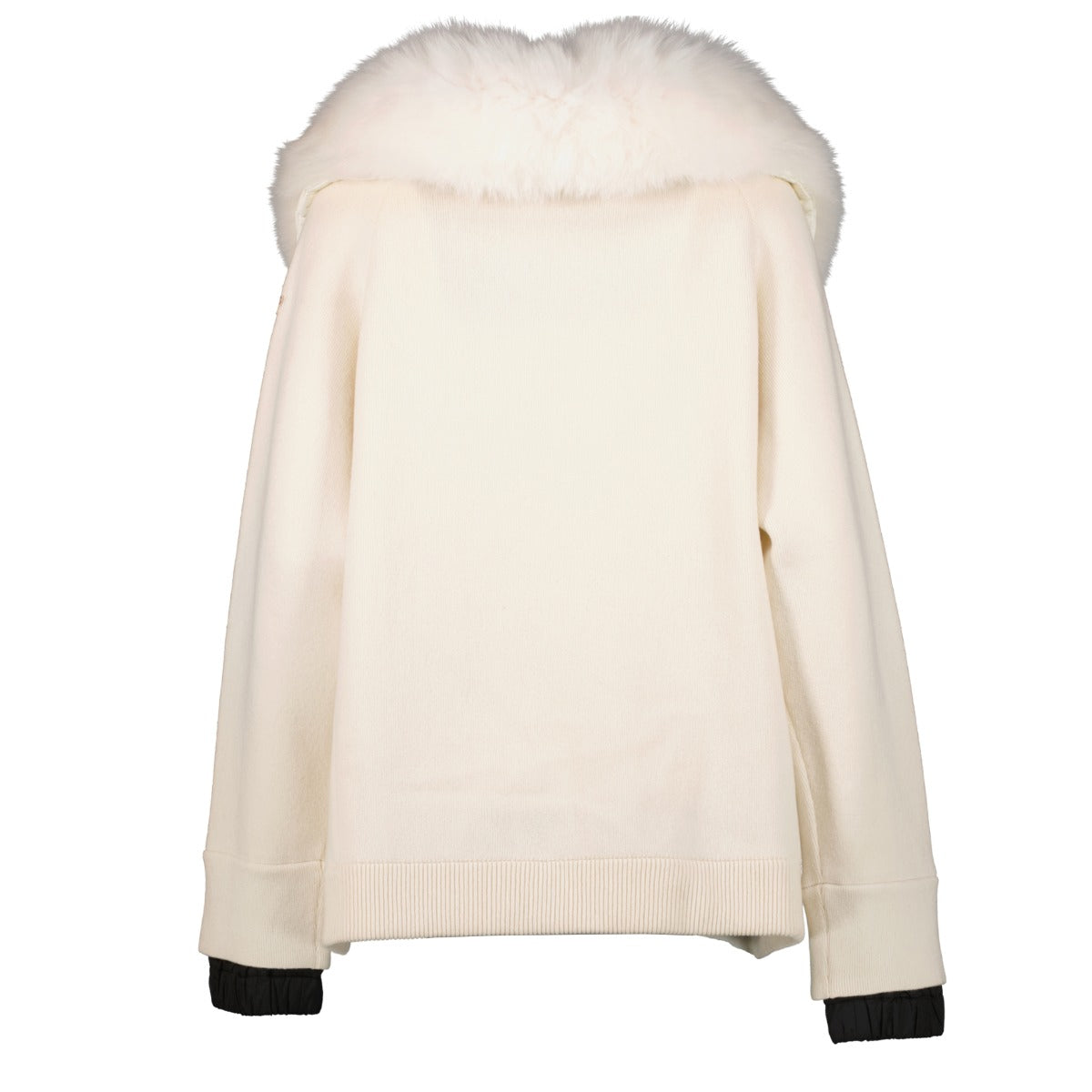 Shop authentic second hand Moncler White Fur Grenoble Hybrid Coat - Size M on Labellov.com