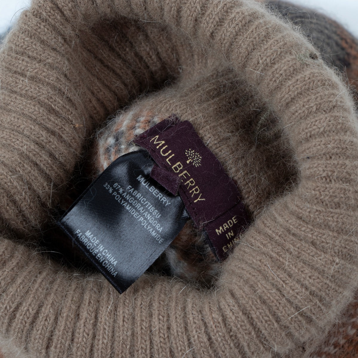 Mulberry Brown Check Dog Sweater - Size Medium