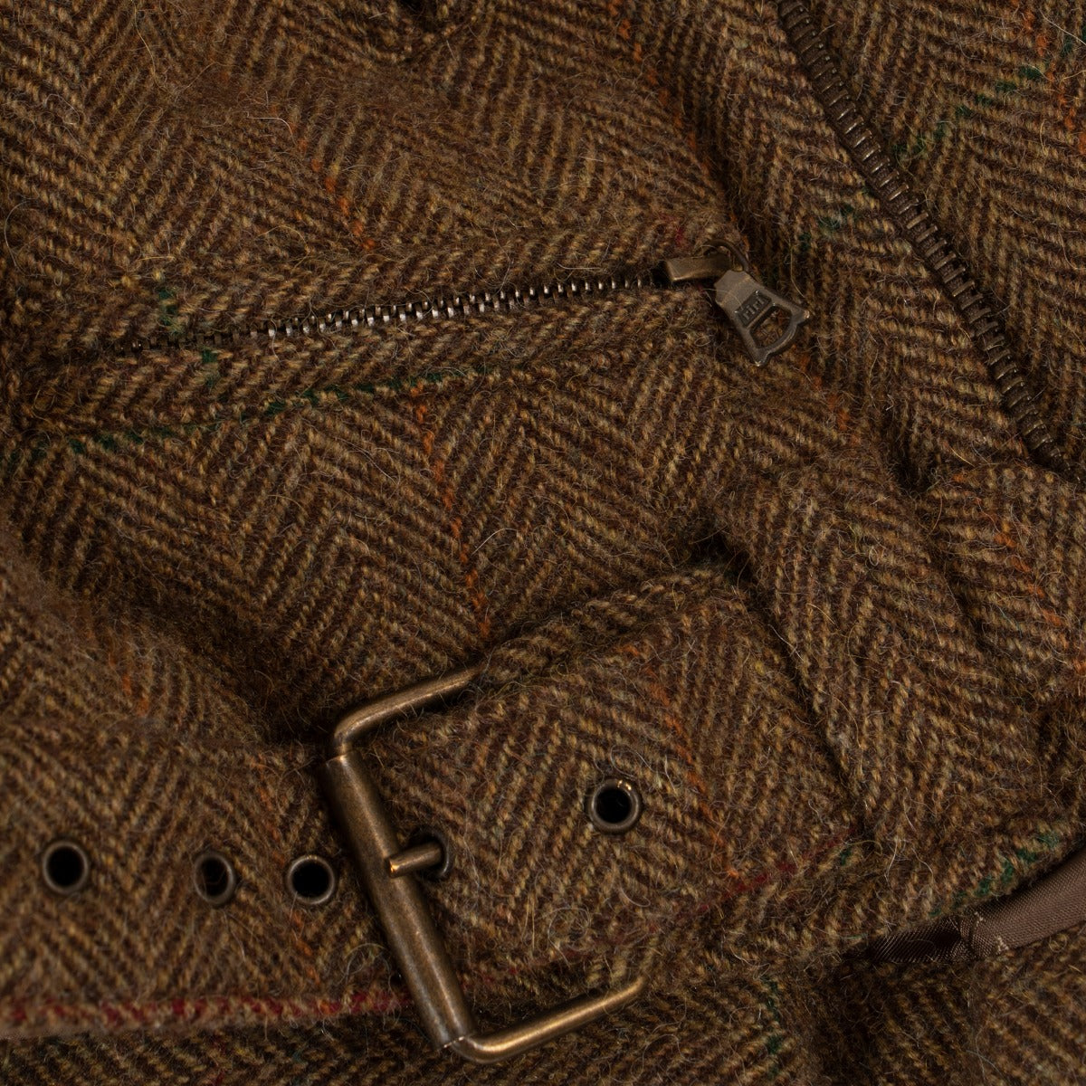 Ralph Lauren Collection Green Alpaca & Cashmere Biker Jacket - Size FR42