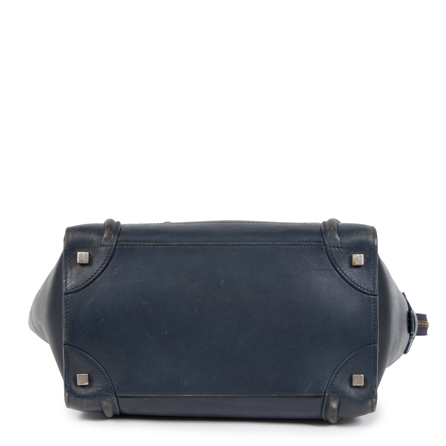 Celine Dark Blue Leather Luggage Bag
