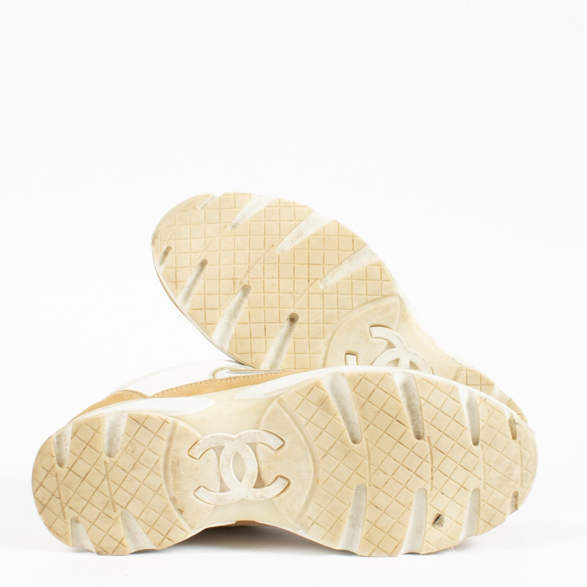 Shop 100% authentic second hand Chanel Beige Sneakers on Labellov.com