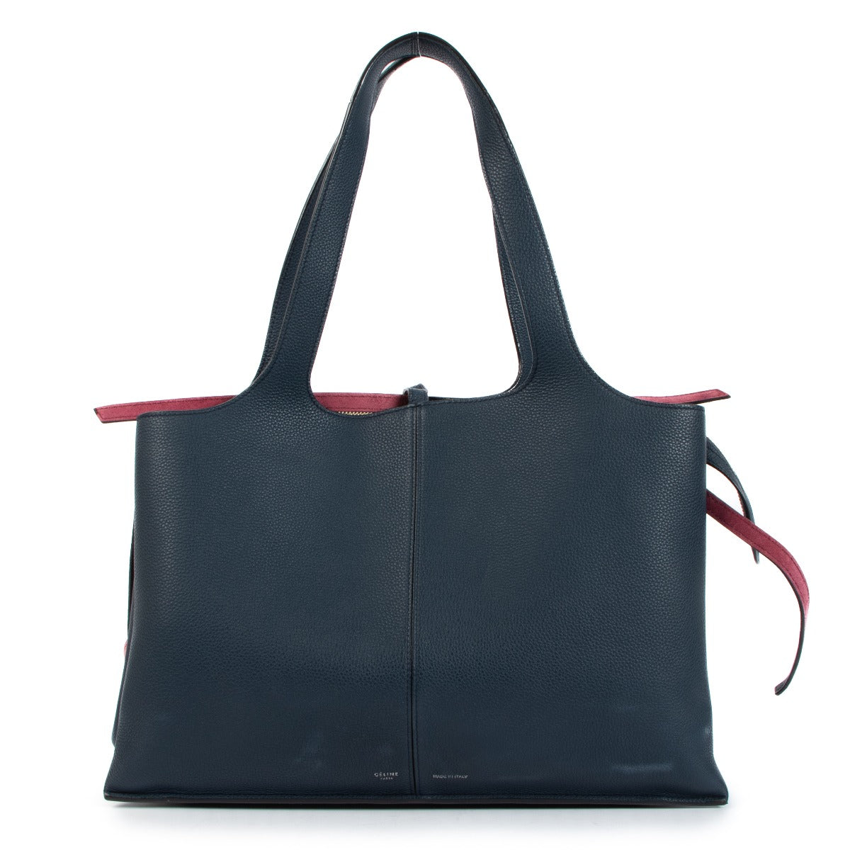 Celine Blue Medium Tri-Fold Tote Bag
