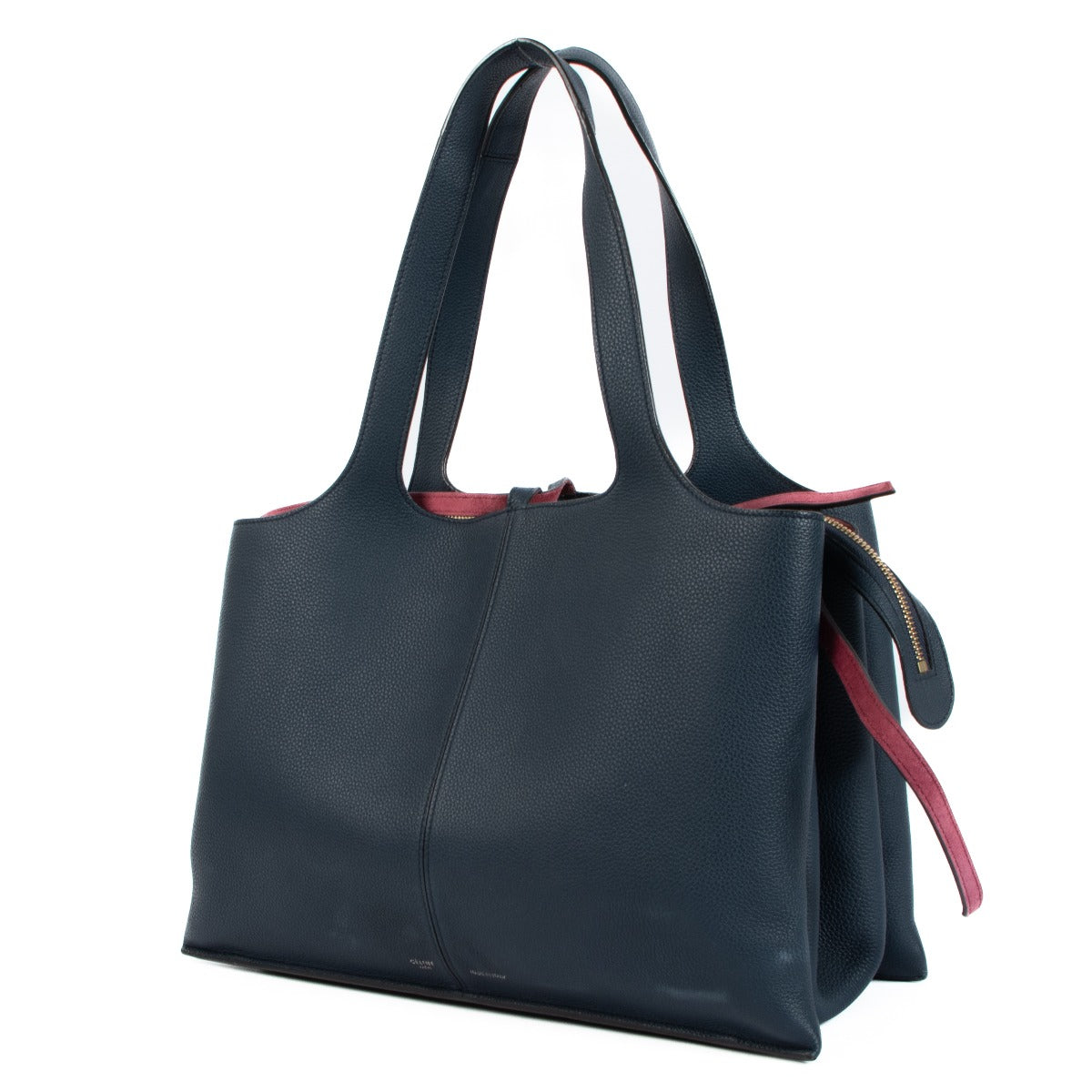 Celine Blue Medium Tri-Fold Tote Bag