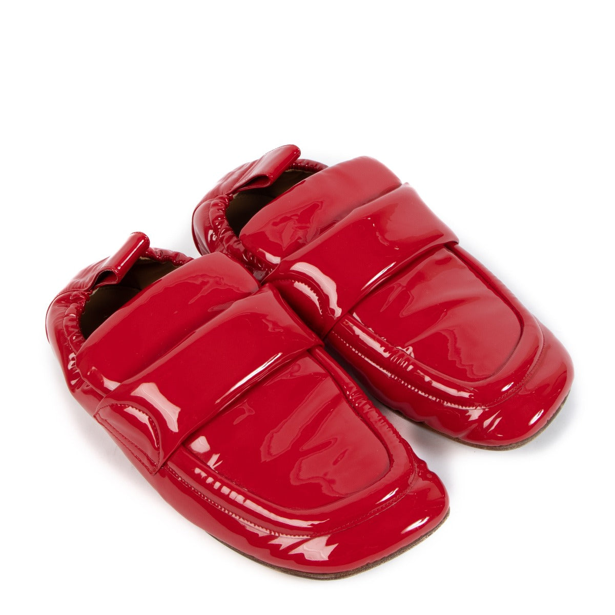 Dries Van Noten Red Patent Leather Loafers