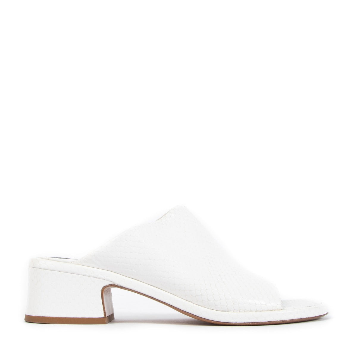 Dries Van Noten White Snake Effect Mules