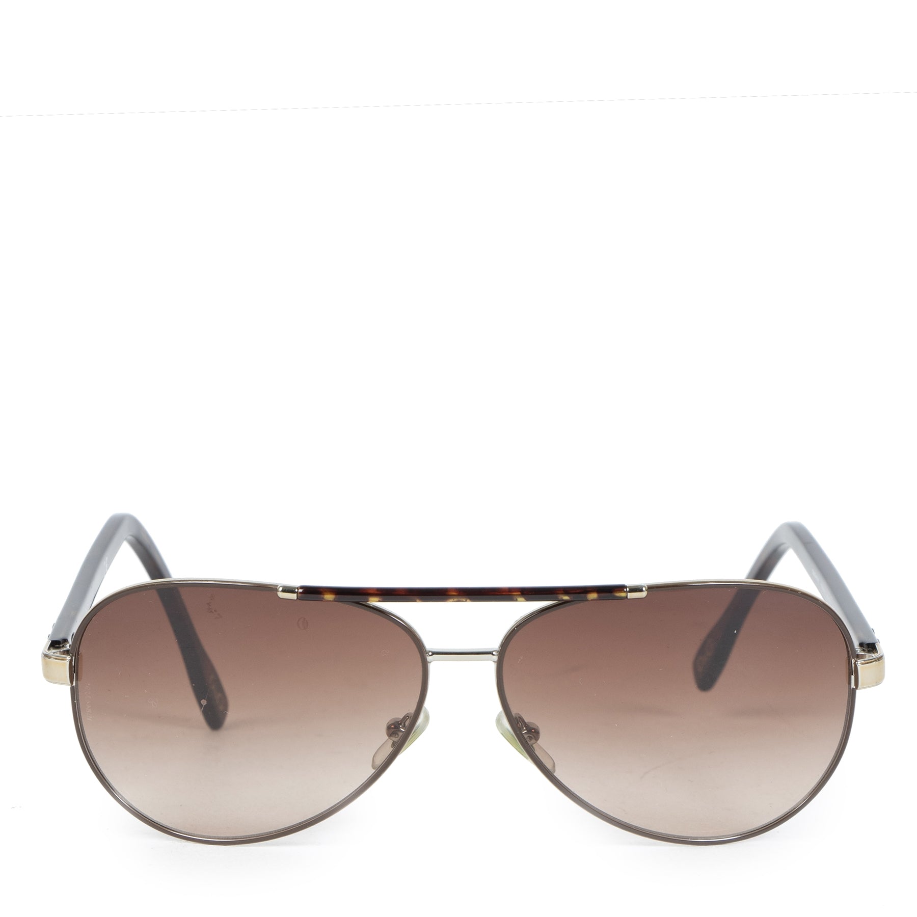 Authentieke Tweedehands Dolce & Gabbana Brown Gradient Aviator Sunglasses juiste prijs veilig online shoppen luxe merken webshop mode fashion