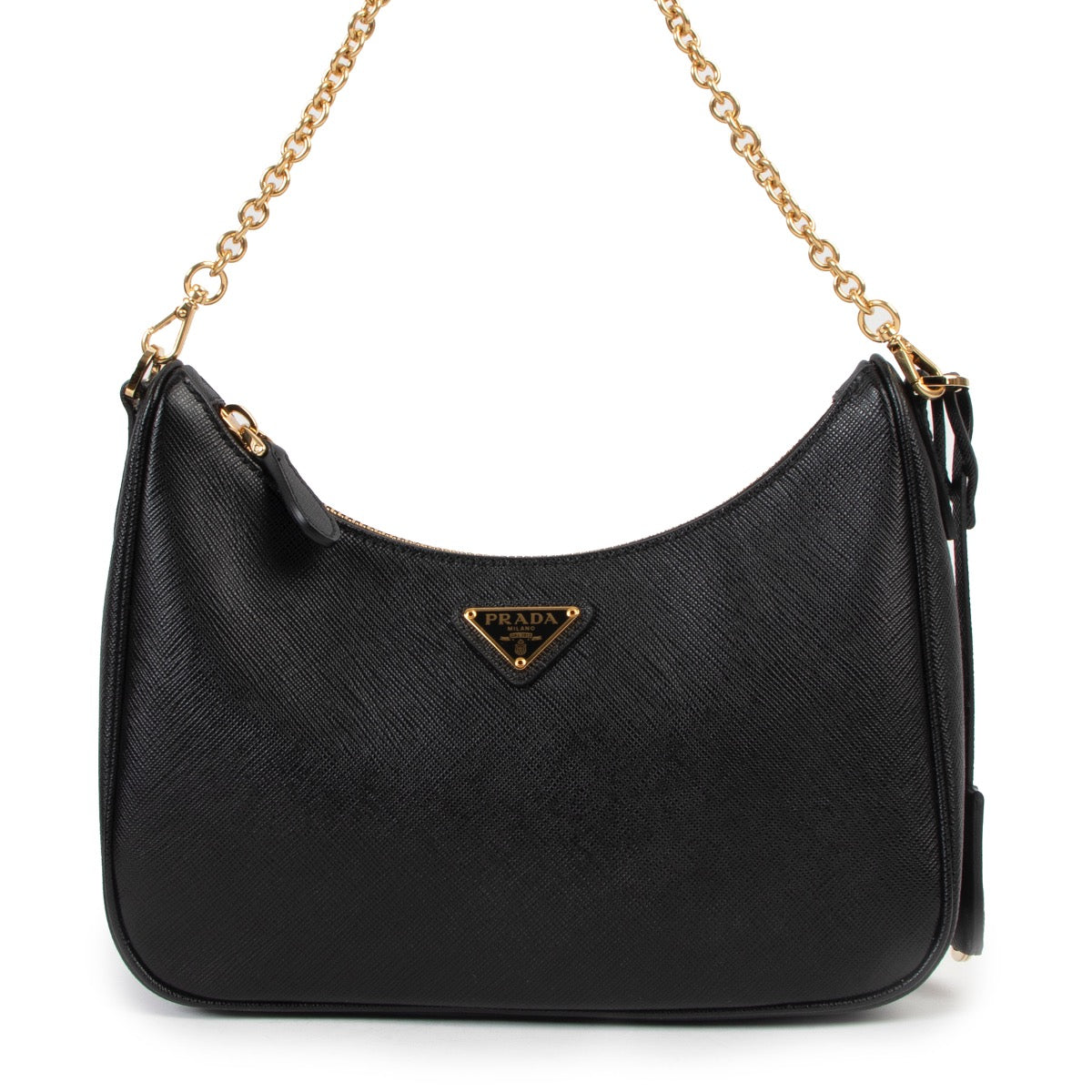 Shop now for your pre-loved, 100% authentic Prada Black Saffiano Leather Re-Edition 2005 Shoulder Bag, at Labellov.