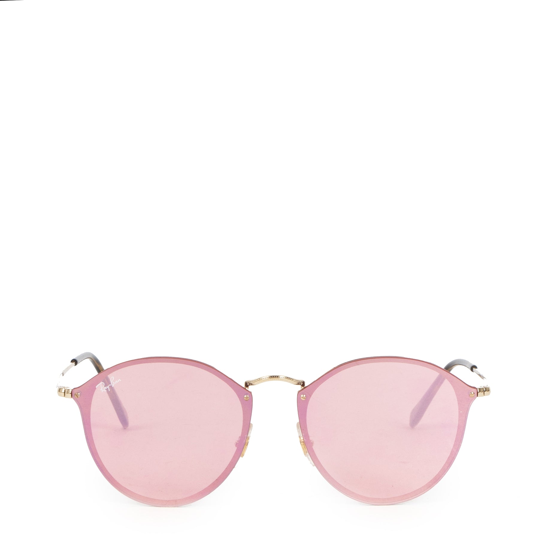 Authentic second-hand vintage Rayban Pink Blaze Round Sunglasses buy online webshop LabelLOV