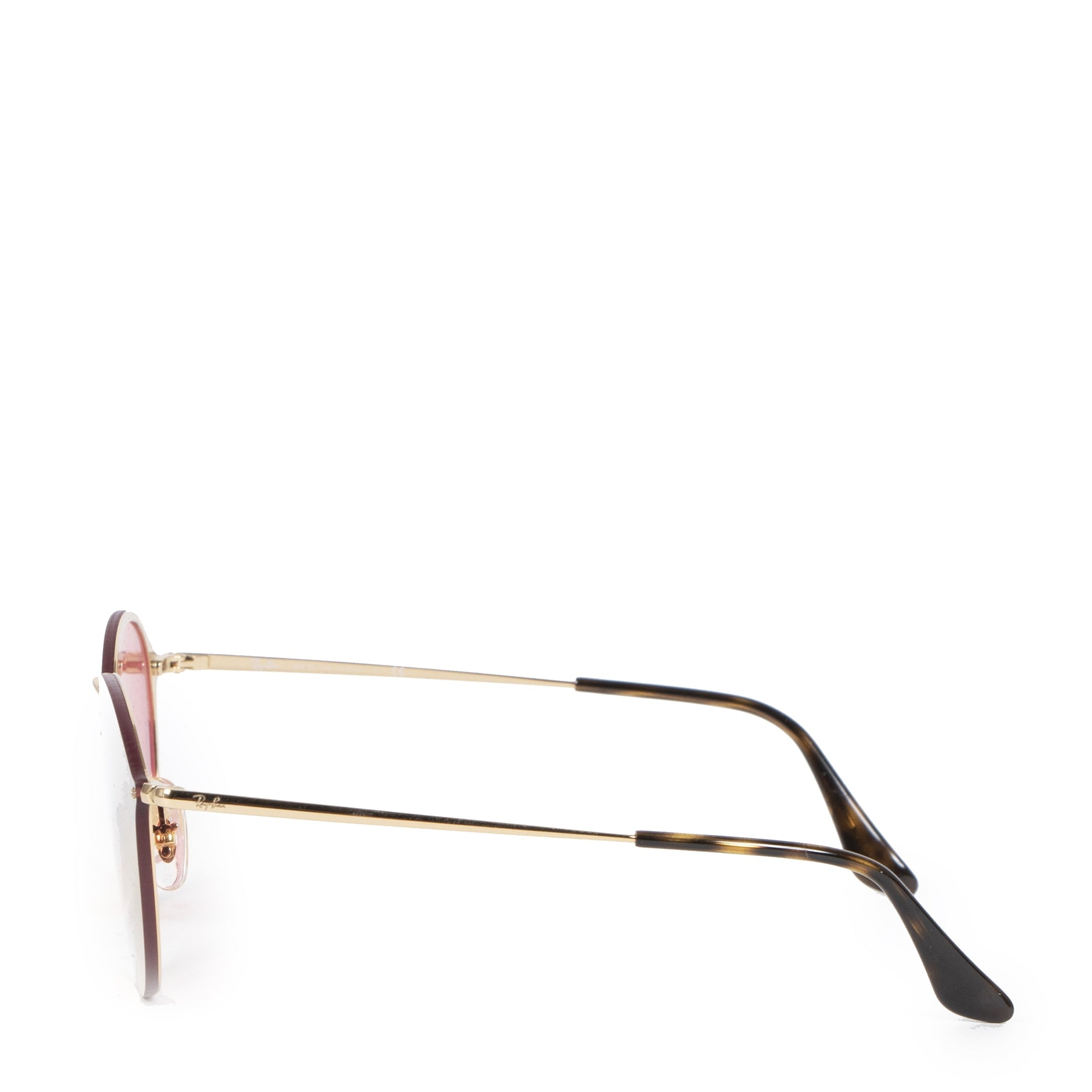 Authentic second-hand vintage Rayban Pink Blaze Round Sunglasses buy online webshop LabelLOV
