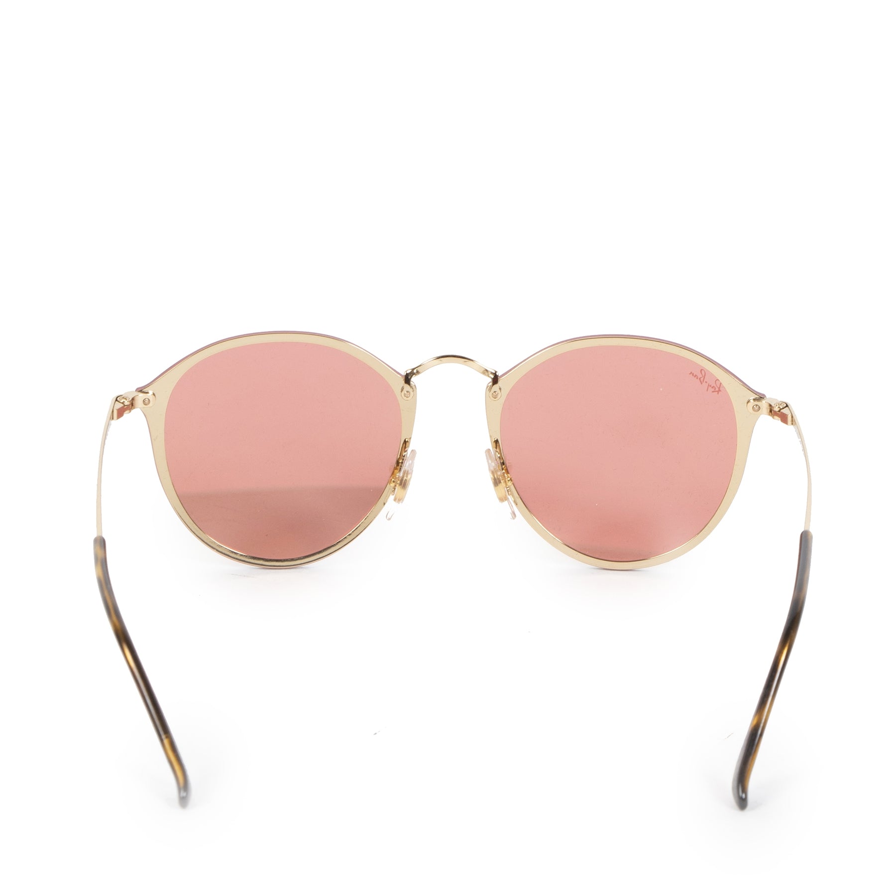 Authentic second-hand vintage Rayban Pink Blaze Round Sunglasses buy online webshop LabelLOV