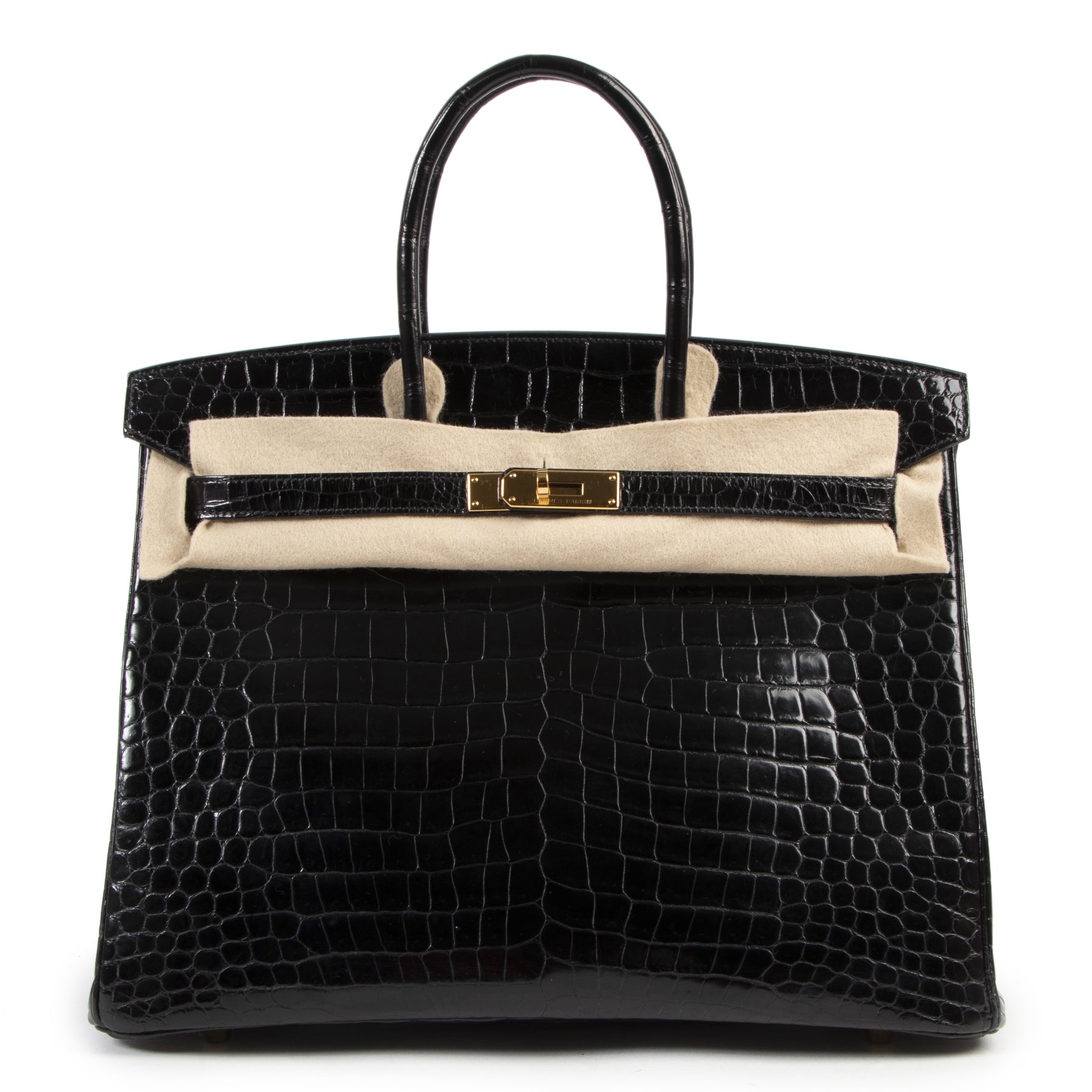 Hermès Birkin 35 Crocodile Porosus Black GHW